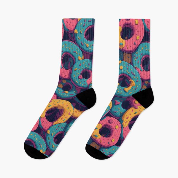 Item preview, Colorful donut seamless pattern designed and sold by JuliaRight.