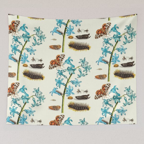Item preview, Antique scientific illustration of metamorphosis. Blue designed and sold by scientiafemina.