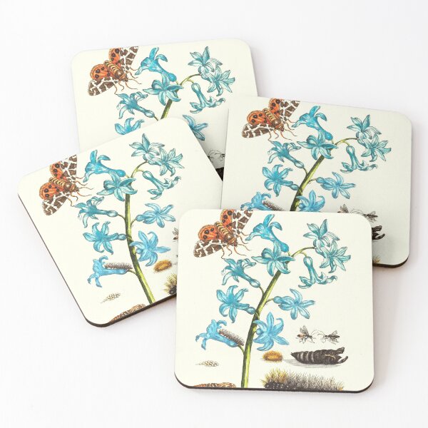 Item preview, Antique scientific illustration of metamorphosis. Blue designed and sold by scientiafemina.