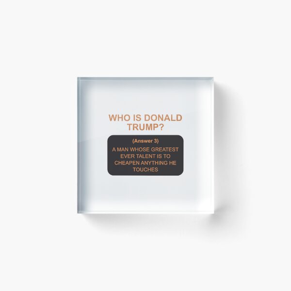 Item preview, Who is Trump: answer 3 designed and sold by Politics-Corner.