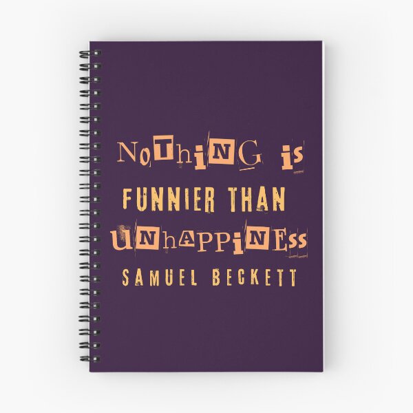 Item preview, Samuel Beckett portrait and quote: Nothing is funnier than unhappiness. designed and sold by artbleed.