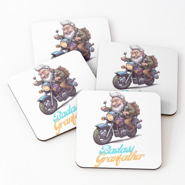 Item preview, Badass Grandfather on a motorbike designed and sold by Dan Edwards.