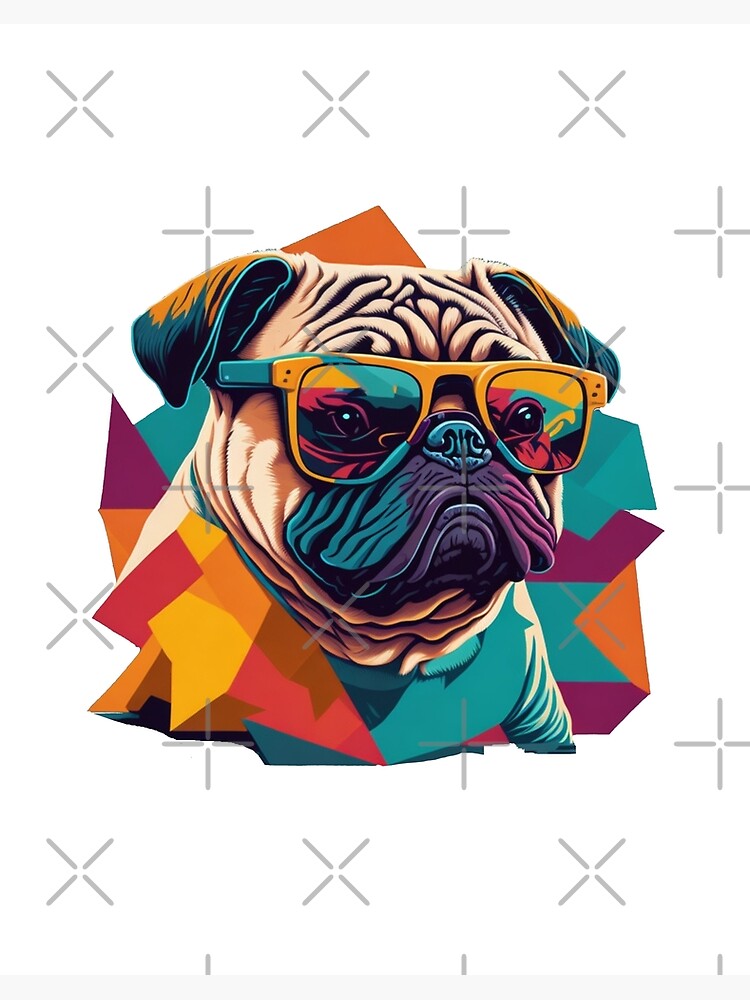 Pug sunglasses | Art Board Print