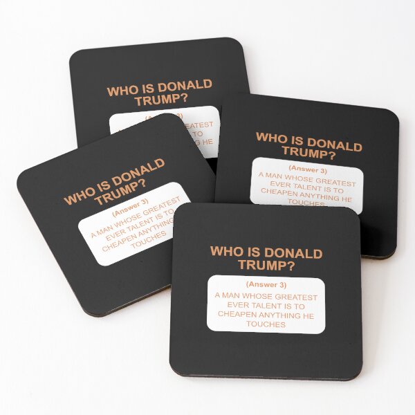 Item preview, Who is Trump: answer 3 white designed and sold by Politics-Corner.