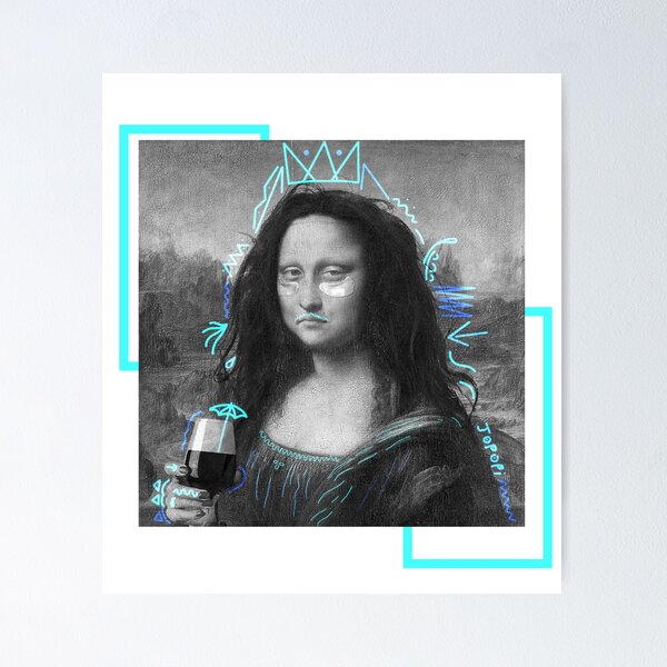 Pop Art Led Wall Art, Gioconda Mona Lisa Lollipop