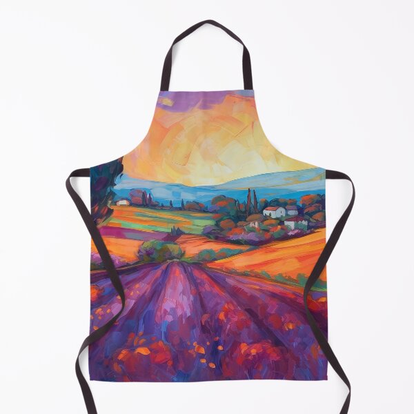 Item preview, Lavender fields in French countryside landscape 4 designed and sold by Red Witch Art.