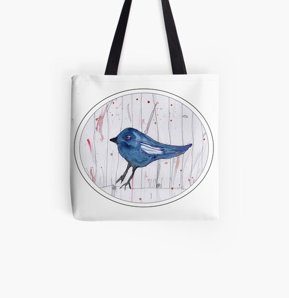 Mi'a's Bluebird All Over Print Tote Bag