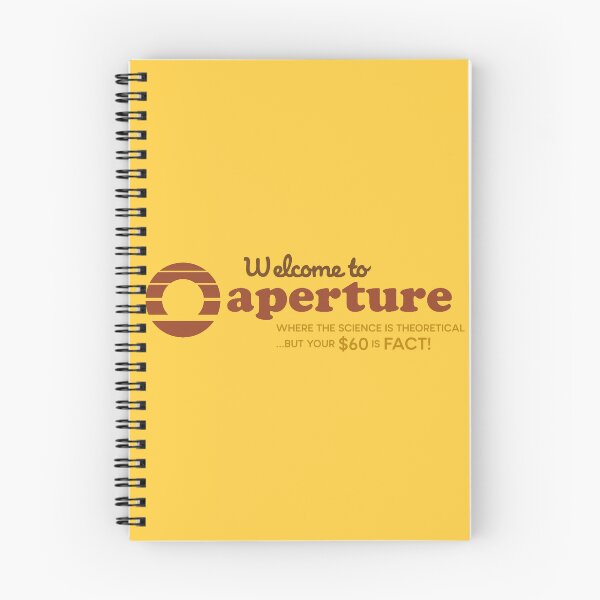 Item preview, Welcome to aperture - Portal Notebook Design designed and sold by LithiumArt94.