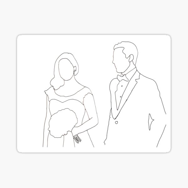 Item preview, Jake and Amy Wedding designed and sold by neurospicyfrogs.