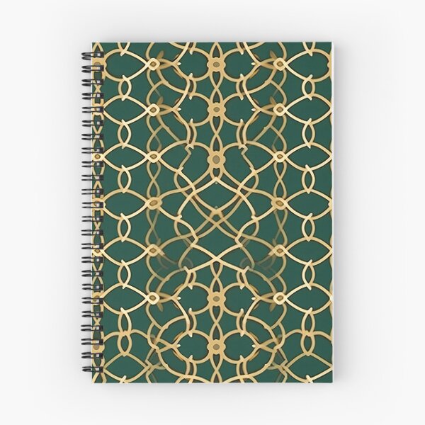 Item preview, Moroccan gold and green simple pattern designed and sold by giggles-omg.