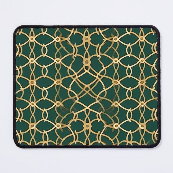 Item preview, Moroccan gold and green simple pattern designed and sold by giggles-omg.