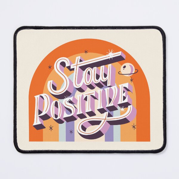 Item preview, stay positive retro motivational rainbow designed and sold by PngParty.