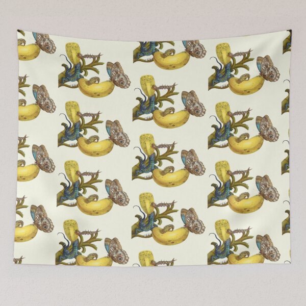 Item preview, Antique scientific illustration of animals in a banana plant designed and sold by scientiafemina.