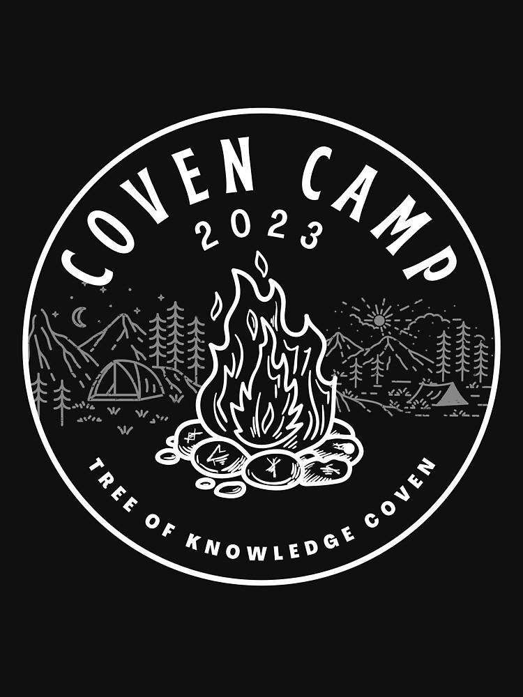 Thumbnail 7 of 7, Classic T-Shirt, Coven Camp 2023 Logo (white print) designed and sold by treeofknowledge.