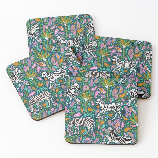 Item preview, Zebras and paisleys on dark designed and sold by Janet Broxon.
