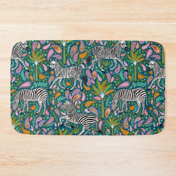 Item preview, Zebras and paisleys on dark designed and sold by Janet Broxon.