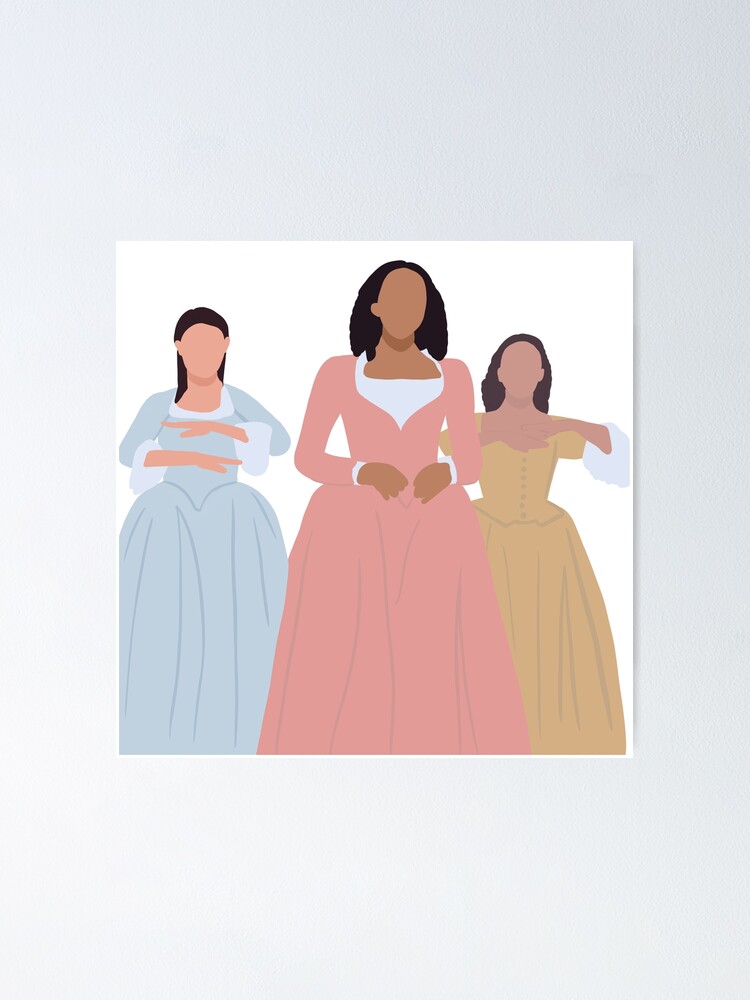 Painting Schuyler Sisters Portraits Angelica, Eliza And Peggy