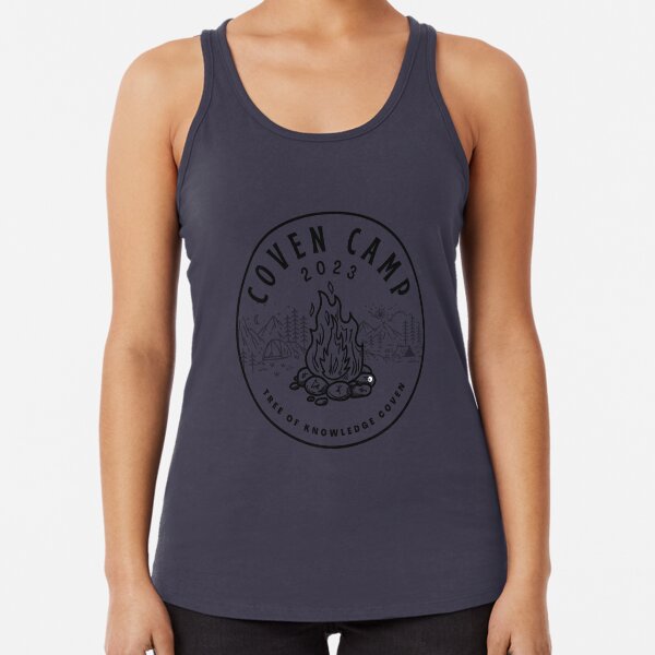 Coven Camp 2023 (black print) Racerback Tank Top