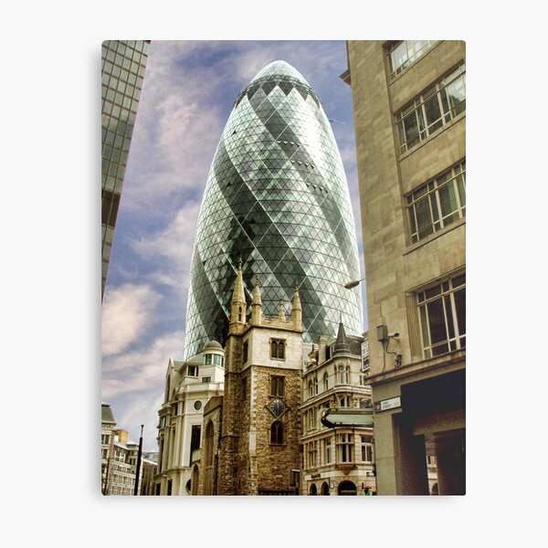 Old Meets New Metal Print