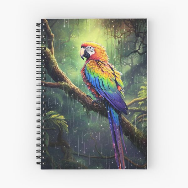 Item preview, Tropical Rainforest Serenity: Macaw Perched Among the Trees designed and sold by OdysseyArtworks.
