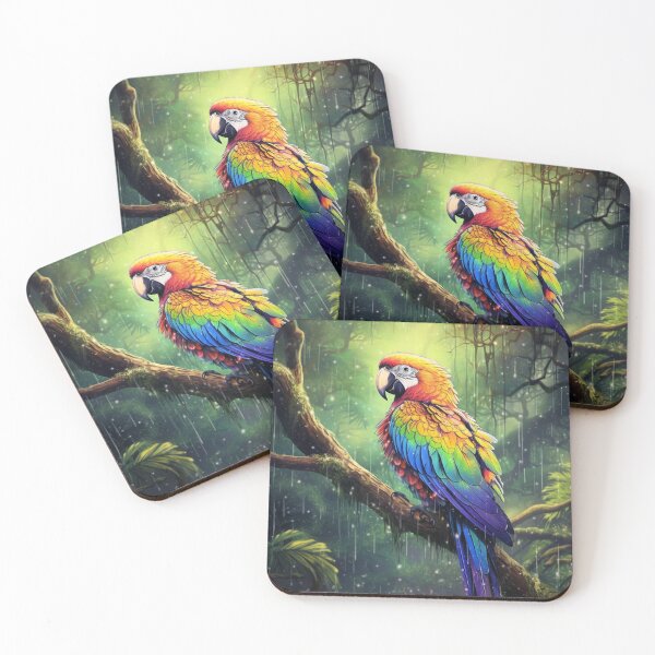 Item preview, Tropical Rainforest Serenity: Macaw Perched Among the Trees designed and sold by OdysseyArtworks.