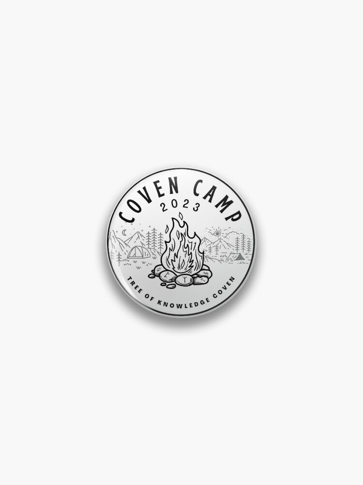 Thumbnail 1 of 3, Pin, Coven Camp Pins & Stickers designed and sold by treeofknowledge.