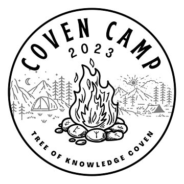Artwork thumbnail, Coven Camp Pins & Stickers by Tree of Knowledge Community Coven