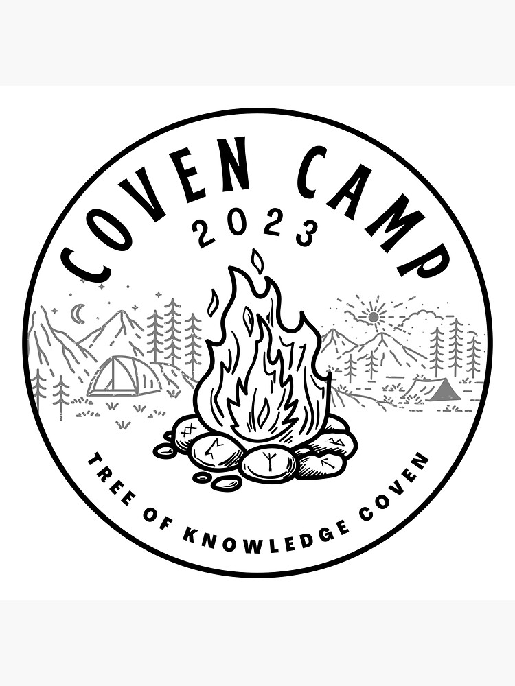 Thumbnail 3 of 3, Sticker, Coven Camp Pins & Stickers designed and sold by treeofknowledge.