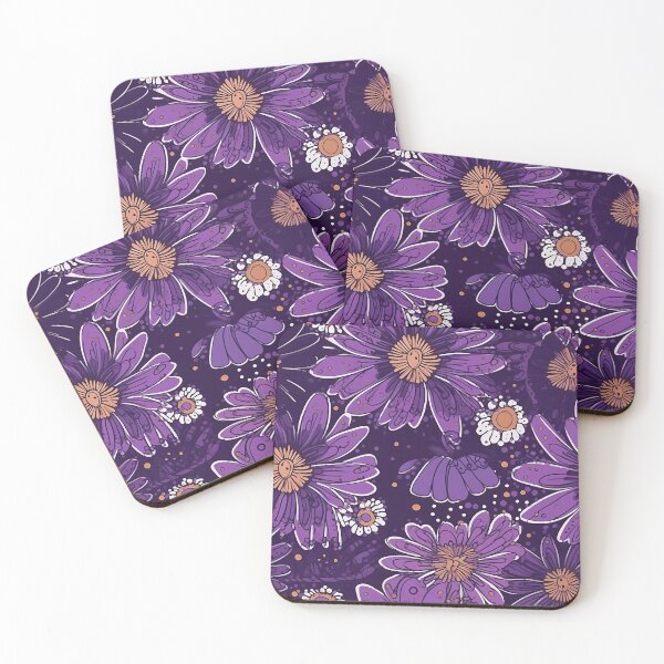 Item preview, Purple boho flower pattern designed and sold by ZombiOctopi.