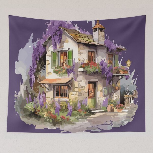 Item preview, Idyllic Provençal Retreat designed and sold by CatCoconut-Art.