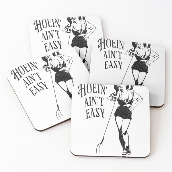 Item preview, Hoein' Ain't Easy Funny Pin Up Farm Girl designed and sold by The Masked Designer.