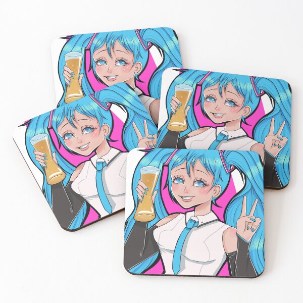 Item preview, Hatsune Miku drinking apple juice designed and sold by iggybeldraws.