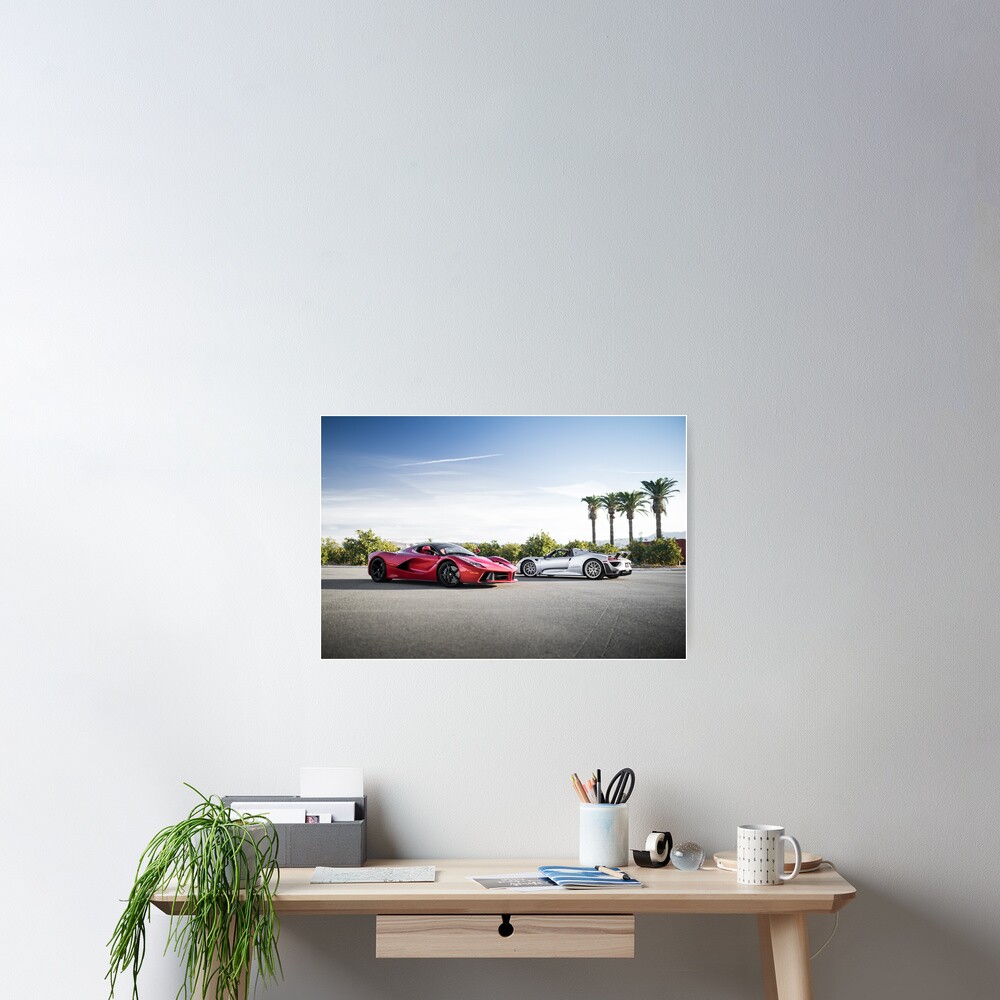 918 and LaFerrari Poster