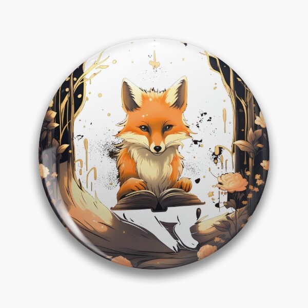 Artikelvorschau, Cottagecore Aesthetic Fox with Books Floral entworfen und verkauft von anass002.