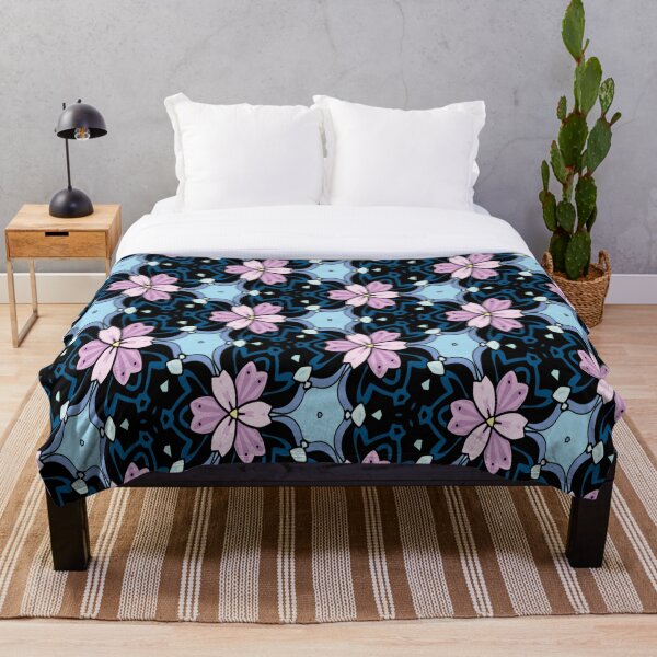 Item preview, Pink and Blue Flower Fun Pattern designed and sold by SevanKai.
