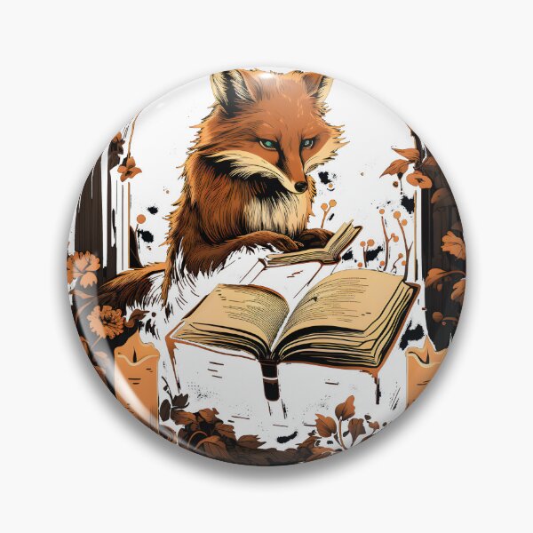 Artikelvorschau, Cute Fox Reading Book: A Whimsical Floral entworfen und verkauft von anass002.