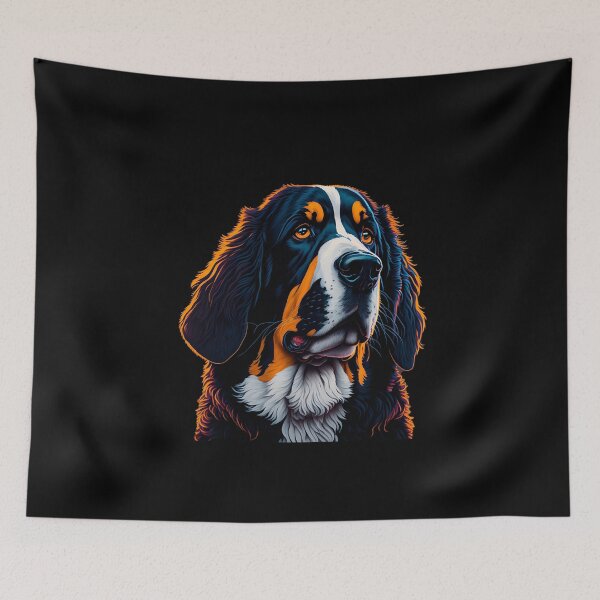 Item preview, Silhouette Symphony: Bernese Mountain Dog under the Sunset designed and sold by DesignArtEmpire.