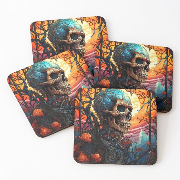 Item preview, Macabre Skull Skeleton Death Roses Creepy Spooky Halloween designed and sold by NearlyNow.