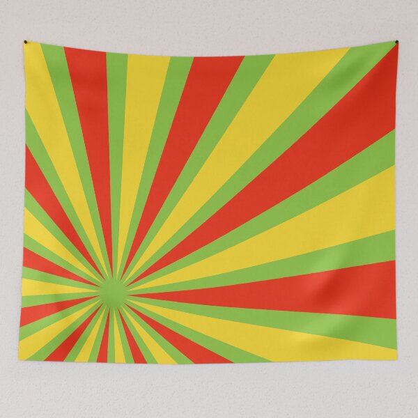Item preview, GREEN RED YELLOW STARBURST Abstract Art designed and sold by Bruce ALMIGHTY Baker.