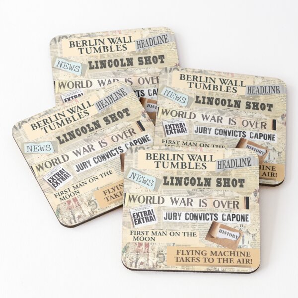 Item preview, Historical Newspaper Headlines Collage  designed and sold by Scotti Cohn.