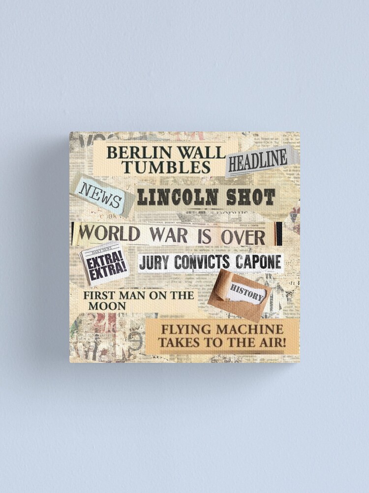 Historical Newspaper Headlines Collage  Poster for Sale by Scotti Cohn