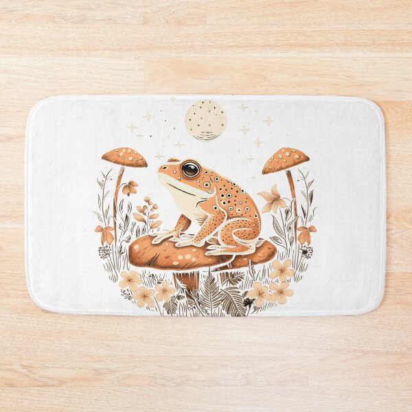 Item preview, Cottagecore frog sitting around on colorful flowers designed and sold by anass002.
