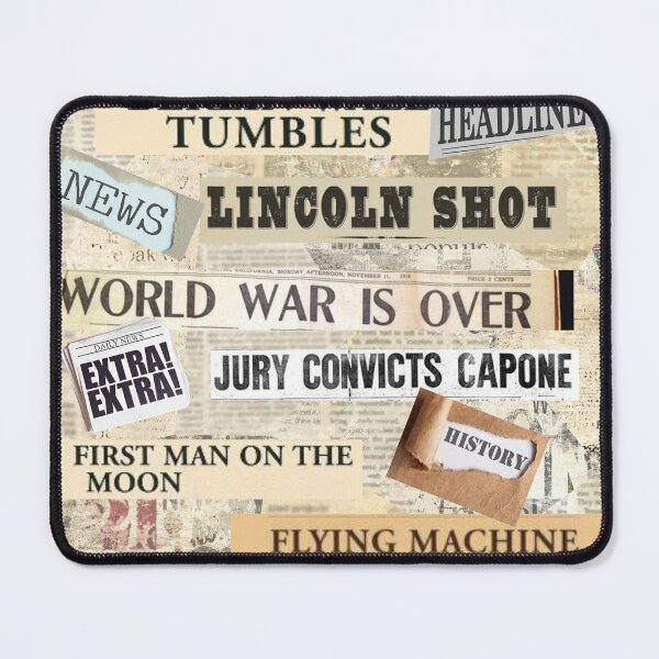 Item preview, Historical Newspaper Headlines Collage  designed and sold by Scotti Cohn.