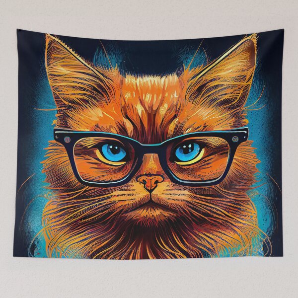 Item preview, Hipster cat Felix #cat  designed and sold by JBJart.