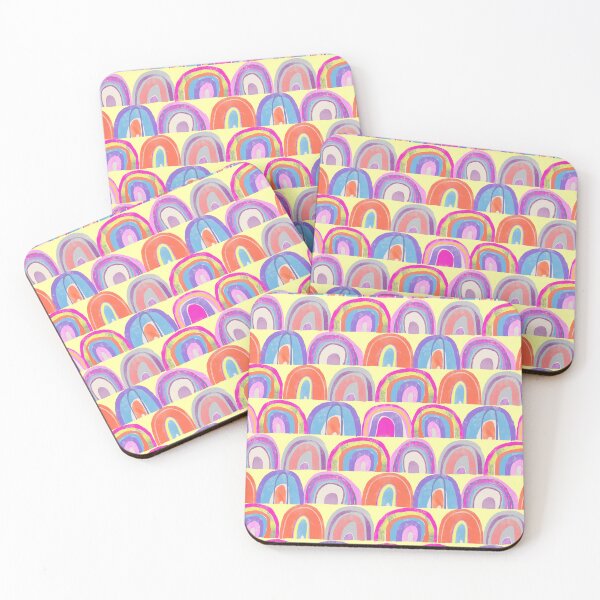 Item preview, Rainbow Collage on Yellow designed and sold by Christine Philbrick.