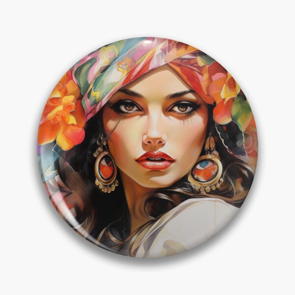 Item preview, Burst of Colors: Portrait of a Multicolored Woman designed and sold by Neuronexia.