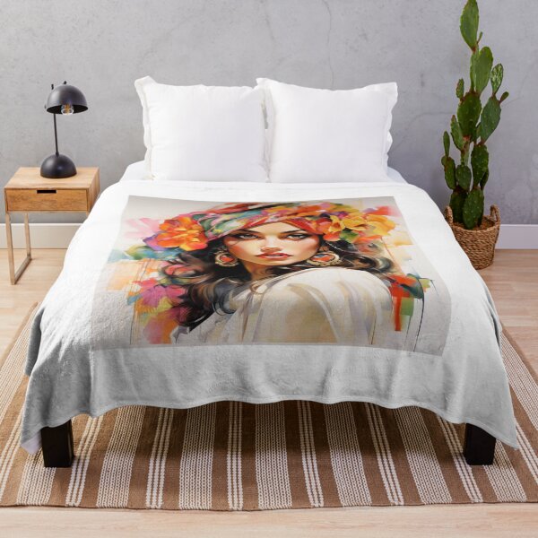 Item preview, Burst of Colors: Portrait of a Multicolored Woman designed and sold by Neuronexia.