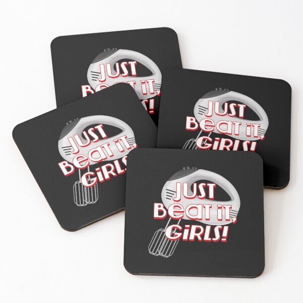Item preview, Just Beat It, Girls! (on Black) designed and sold by epinkb.