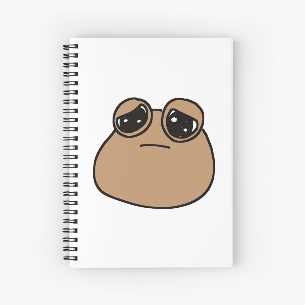 Man faced Pou Spiral Notebook for Sale by AnxBananx