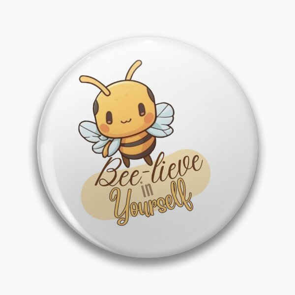Item preview, Cute Bee - Bee-lieve in Yourself Positivity Sticker designed and sold by Triplicate Limited.